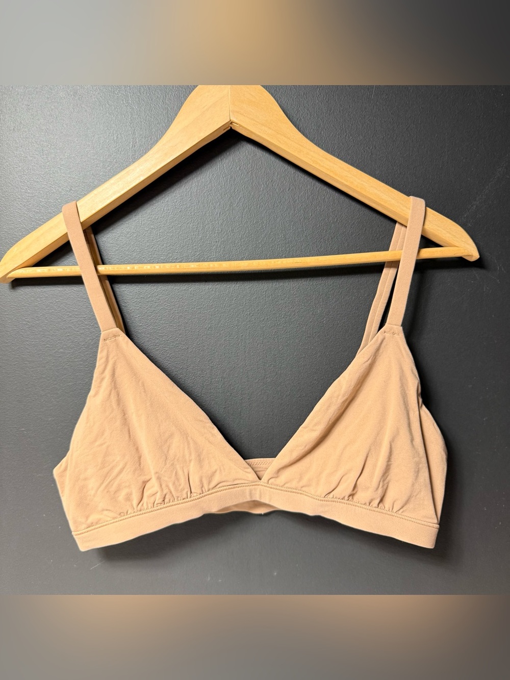 SKIMS Nude Triangle Bralette Sports Bra